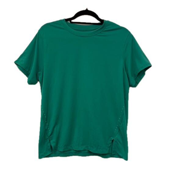 Lululemon Fast and Free Short Sleeve Shirt Crewneck Top Size 8 Green Top - Picture 3 of 5